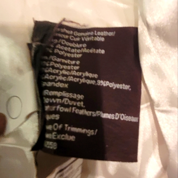 Danier women's white puffer leather long winter coat size small - Picture 7 of 11